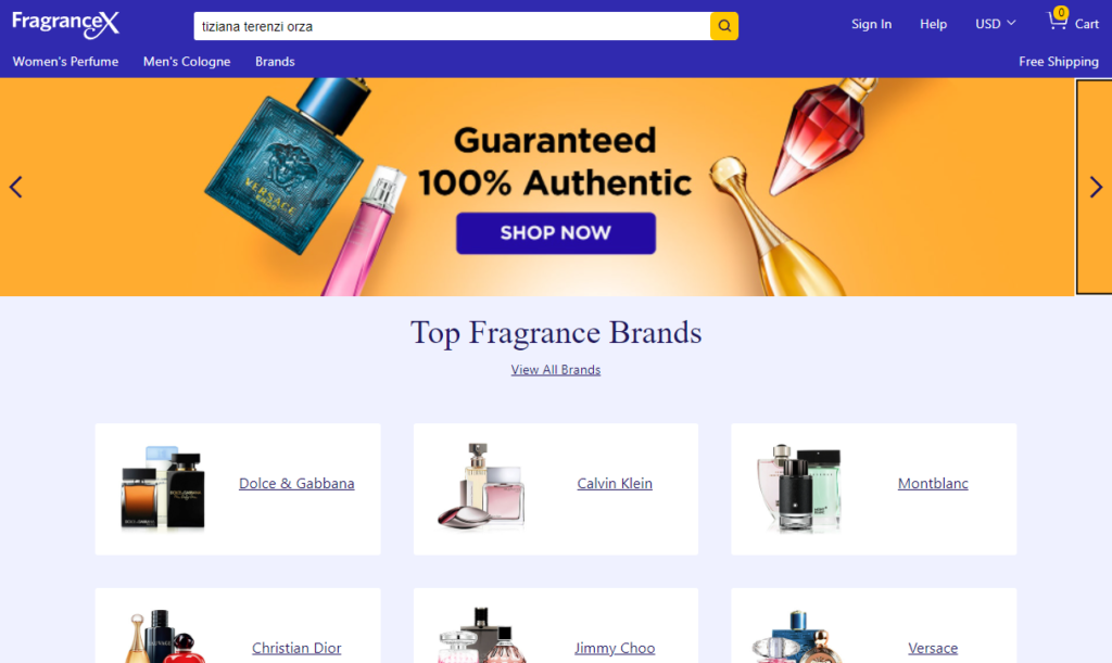 fragrancex homepage