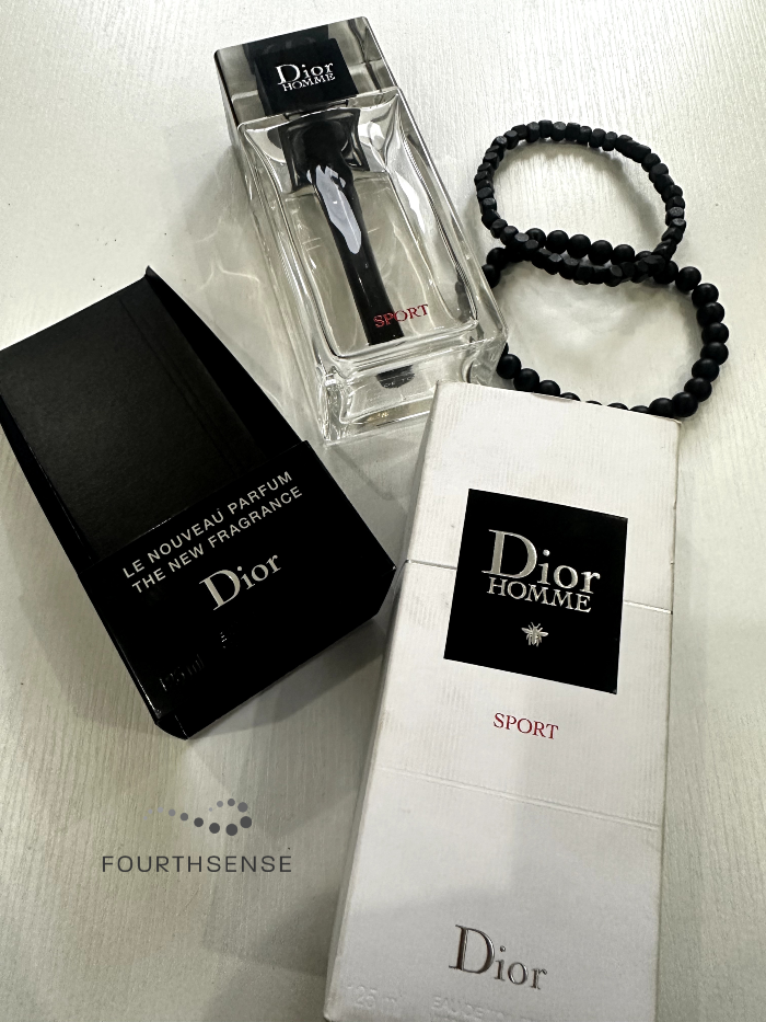 dior homme sport packaging, box and stand